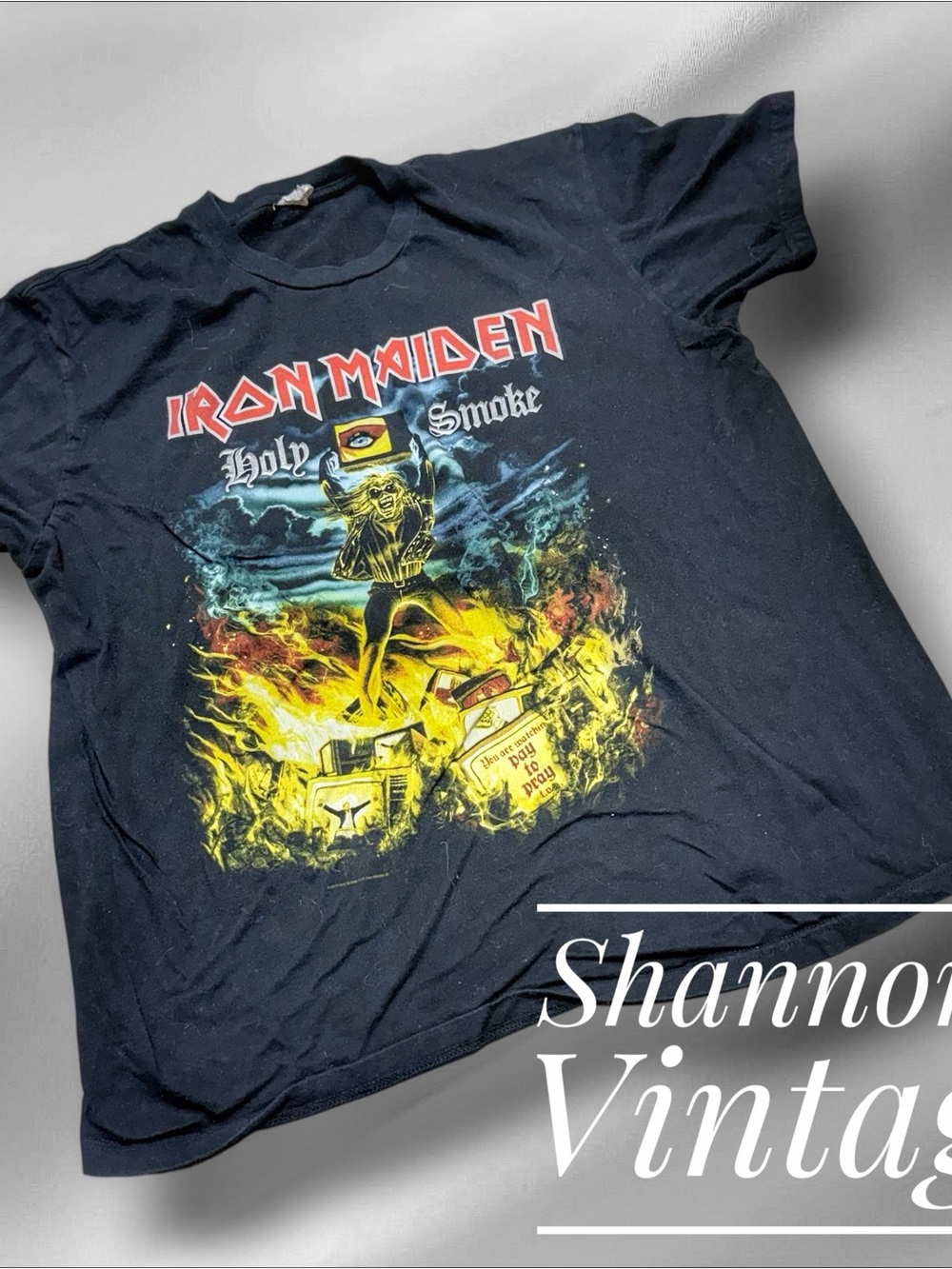 Pacific Iron Maiden Holy Smoke 2015 Print Men’s sz XL Tee A50